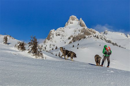 simsearch:400-04126574,k - climbing on mountain in winter. Ciucas Mountains, Romania Fotografie stock - Microstock e Abbonamento, Codice: 400-07301777