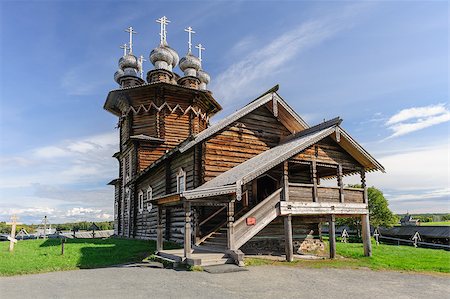 simsearch:400-07090264,k - Wooden Orthodox Christian Church at Kizhi island in Russia Stock Photo - Budget Royalty-Free & Subscription, Code: 400-07301829