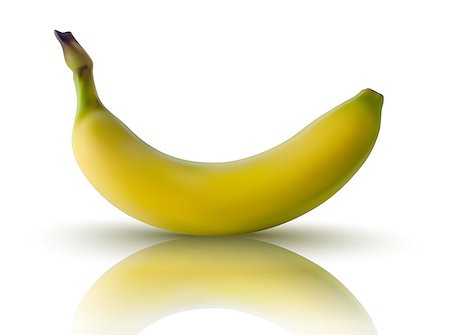 simsearch:400-07049186,k - realistic illustration of banana with reflection - vector illustration Foto de stock - Royalty-Free Super Valor e Assinatura, Número: 400-07302129