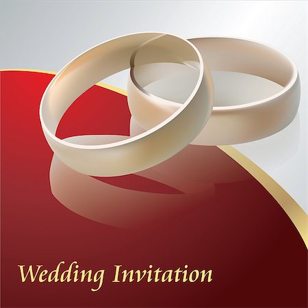 simsearch:670-06450357,k - wedding invitation with rings - vector illustration Photographie de stock - Aubaine LD & Abonnement, Code: 400-07302135
