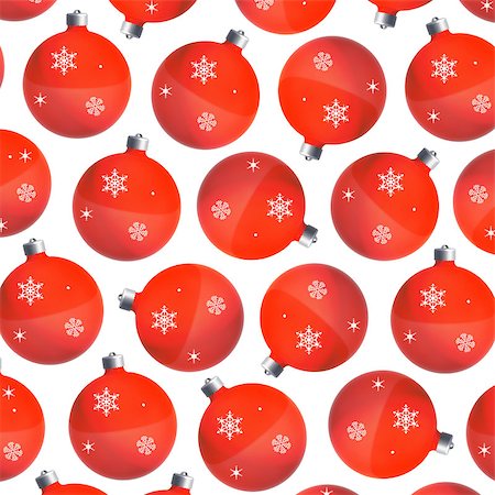 Red-colored Christmas or New Year's ornaments isolated on white Foto de stock - Royalty-Free Super Valor e Assinatura, Número: 400-07302156