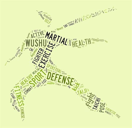 seiksoon (artist) - Wushu word cloud with green wordings on green background Stockbilder - Microstock & Abonnement, Bildnummer: 400-07302203