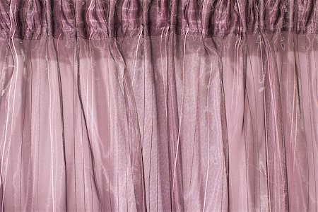 simsearch:400-07302319,k - Purple curtain close up. Curtain texture Foto de stock - Royalty-Free Super Valor e Assinatura, Número: 400-07302316