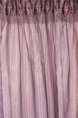 simsearch:400-07302319,k - Purple curtain close up. Curtain texture Foto de stock - Royalty-Free Super Valor e Assinatura, Número: 400-07302318