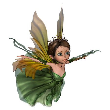 simsearch:400-06561879,k - 3D digital render of a beautiful flying little fairy butterfly isolated on white background Stock Photo - Budget Royalty-Free & Subscription, Code: 400-07302509