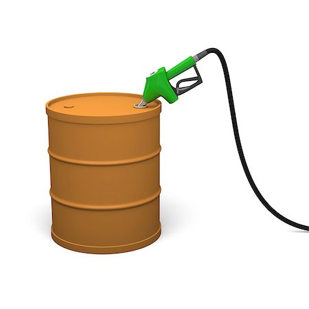 simsearch:400-07301125,k - Fuel nozzle pumping fuel into petrol barrel, isolated on white background Stockbilder - Microstock & Abonnement, Bildnummer: 400-07303246