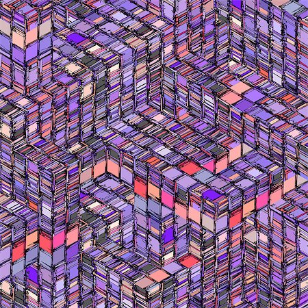 abstract striped cube purple pink gray backdrop Stockbilder - Microstock & Abonnement, Bildnummer: 400-07314074