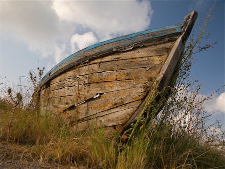 Old nautical vessel - abandoned on the dry land Stock Photo - Budget Royalty-Free & Subscription, Code: 400-07314460