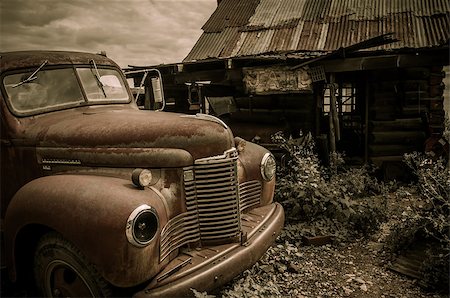Jerome Arizona Ghost Town mine and old cars 2013 Stock Photo - Budget Royalty-Free & Subscription, Code: 400-07314729