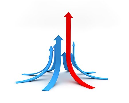 Illustration of arrows directed upwards as success Stock Photo - Budget Royalty-Free & Subscription, Code: 400-07314851