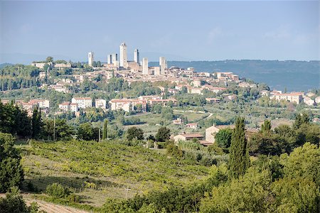 simsearch:400-07212378,k - View to San Gimignano in Tuscany, Italy on a sunny day in the summer Foto de stock - Royalty-Free Super Valor e Assinatura, Número: 400-07315867