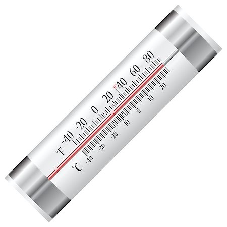 freezing thermometer - Alcohol thermometer for refrigerator with two scales in Celsius and Fahrenheit. Vector illustration. Stock Photo - Budget Royalty-Free & Subscription, Code: 400-07315976