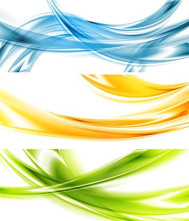 simsearch:400-07325154,k - Abstract colorful wavy vector banners Stock Photo - Budget Royalty-Free & Subscription, Code: 400-07316005