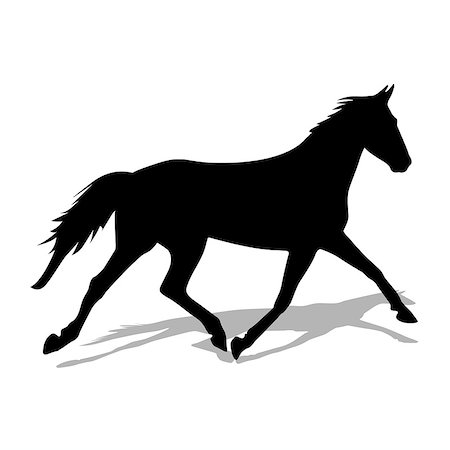 simsearch:400-07316355,k - vector silhouette of horse Stock Photo - Budget Royalty-Free & Subscription, Code: 400-07316336