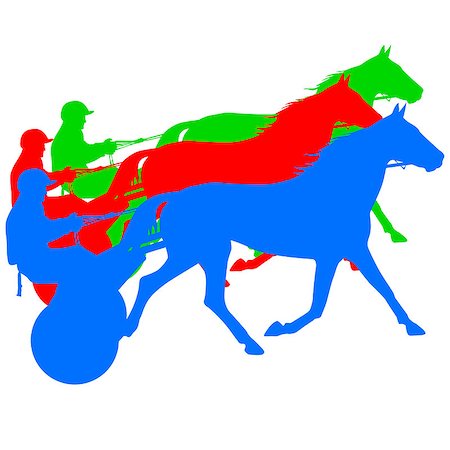 simsearch:400-07316355,k - vector silhouette of horse and jockey Stock Photo - Budget Royalty-Free & Subscription, Code: 400-07316354