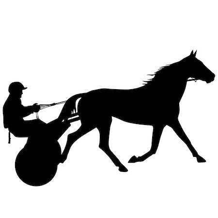 simsearch:400-07316355,k - vector silhouette of horse and jockey Stock Photo - Budget Royalty-Free & Subscription, Code: 400-07316350