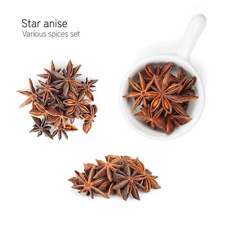 simsearch:400-08408277,k - Star anise. Isolated on white background Stock Photo - Budget Royalty-Free & Subscription, Code: 400-07316802