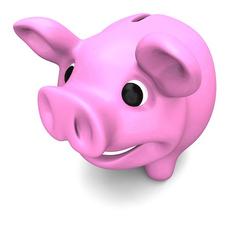 simsearch:400-07088405,k - Happy pink piggy bank, concept of savings and investments, isolated on white background Foto de stock - Super Valor sin royalties y Suscripción, Código: 400-07316977