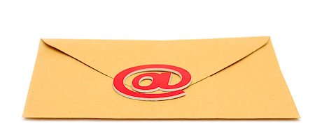 E-mail envelope isolated on white Fotografie stock - Microstock e Abbonamento, Codice: 400-07317025