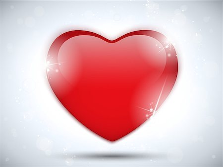 simsearch:400-05896013,k - Vector - Glass Red Glossy Heart Stock Photo - Budget Royalty-Free & Subscription, Code: 400-07317173