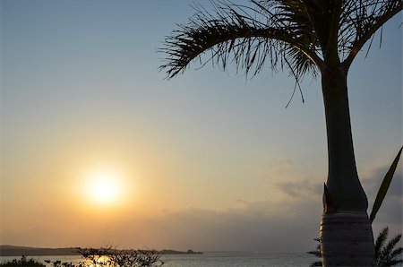 simsearch:400-07326581,k - Sunset at Moon Beach, Onna Village at the japanese island Okinawa Stock Photo - Budget Royalty-Free & Subscription, Code: 400-07317818