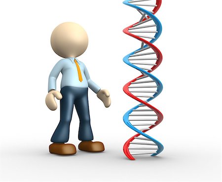 3d people - man, person with a DNA structure. Stock Photo - Budget Royalty-Free & Subscription, Code: 400-07318005