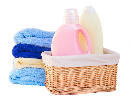 simsearch:640-03260502,k - Clothes with detergent  in basket isolated on white background Stock Photo - Budget Royalty-Free & Subscription, Code: 400-07318063
