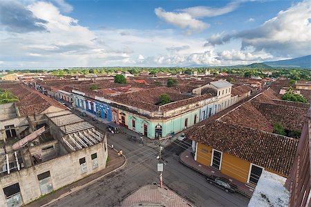 Crossing in the old center of Granada, Nicaragua Stock Photo - Budget Royalty-Free & Subscription, Code: 400-07318822