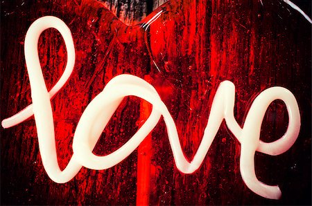 Love letters on the abstract red background Stockbilder - Microstock & Abonnement, Bildnummer: 400-07318859