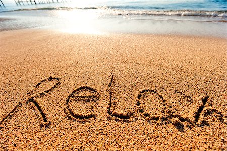 summer beach sea backgrounds - inscription Relax on the sand by the sea Stock Photo - Budget Royalty-Free & Subscription, Code: 400-07319153