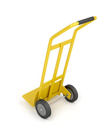 simsearch:400-07262064,k - Hand truck on white background Stock Photo - Budget Royalty-Free & Subscription, Code: 400-07319578