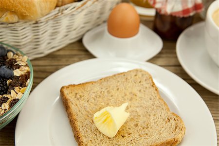 simsearch:400-04626602,k - traditional french breakfast in morning on wooden background Stock Photo - Budget Royalty-Free & Subscription, Code: 400-07319733