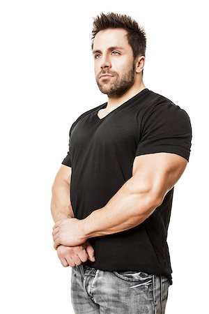 simsearch:400-06099676,k - An image of a handsome young muscular sports man Foto de stock - Super Valor sin royalties y Suscripción, Código: 400-07310052