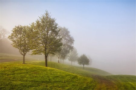 simsearch:400-07218299,k - On the empty golf course in spring in Czech Republic Stock Photo - Budget Royalty-Free & Subscription, Code: 400-07310158