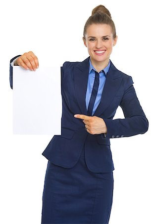 simsearch:400-04343341,k - Happy business woman pointing on document Foto de stock - Super Valor sin royalties y Suscripción, Código: 400-07310196