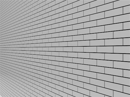 sibgat (artist) - Gray Brick Wall. Concept 3D illustration. Foto de stock - Royalty-Free Super Valor e Assinatura, Número: 400-07311647