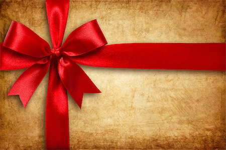 Red ribbon and bow on the cartoon box Stock Photo - Budget Royalty-Free & Subscription, Code: 400-07312059