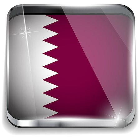 simsearch:400-07212658,k - Vector - Qatar Flag Smartphone Application Square Buttons Stock Photo - Budget Royalty-Free & Subscription, Code: 400-07312114