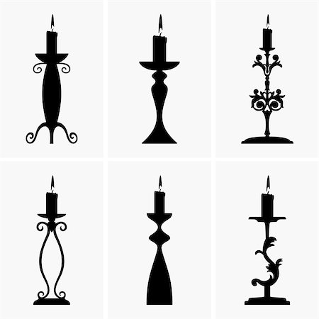 Set of six Candlesticks Stock Photo - Budget Royalty-Free & Subscription, Code: 400-07312195