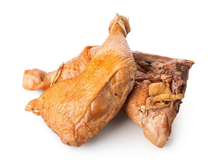 simsearch:400-05357996,k - Cooked chicken legs isolated on a white background Photographie de stock - Aubaine LD & Abonnement, Code: 400-07312640