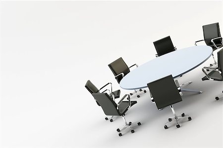 simsearch:400-04241682,k - Black chairs around a light office table Stock Photo - Budget Royalty-Free & Subscription, Code: 400-07313161
