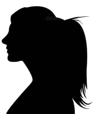 a lady head silhouette Photographie de stock - Aubaine LD & Abonnement, Code: 400-07313460