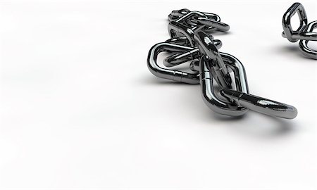 simsearch:400-07313742,k - chrome chain isolated on white background Fotografie stock - Microstock e Abbonamento, Codice: 400-07313740