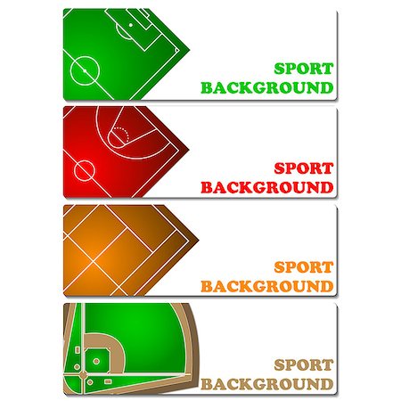 Sport backgrounds set on a white background Stock Photo - Budget Royalty-Free & Subscription, Code: 400-07324033