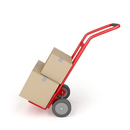 simsearch:400-07262064,k - Hand truck loaded with cardboard boxes Stock Photo - Budget Royalty-Free & Subscription, Code: 400-07324700
