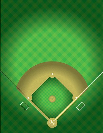 diamond illustration - A vector illustration of the arial view of a baseball field. EPS 10. File contains transparencies. Stock Photo - Budget Royalty-Free & Subscription, Code: 400-07324761