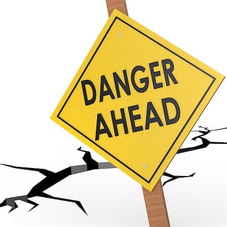 simsearch:400-08316235,k - Danger ahead sign board image with hi-res rendered artwork that could be used for any graphic design. Foto de stock - Super Valor sin royalties y Suscripción, Código: 400-07324837