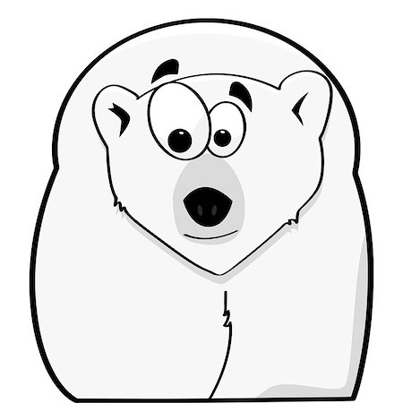 simsearch:400-04237135,k - Cartoon illustration showing a happy polar bear looking straight ahead Photographie de stock - Aubaine LD & Abonnement, Code: 400-07325042