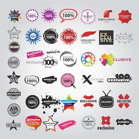 simsearch:400-08401650,k - vector the collection of logos signs pointers Foto de stock - Royalty-Free Super Valor e Assinatura, Número: 400-07325118