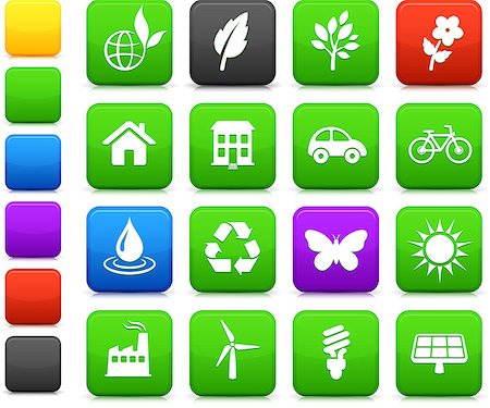simsearch:400-07325408,k - Original vector illustration: environment elements icon set Stock Photo - Budget Royalty-Free & Subscription, Code: 400-07325350